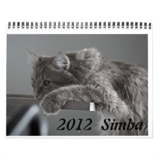 Mural Chat 2012 de calendrier