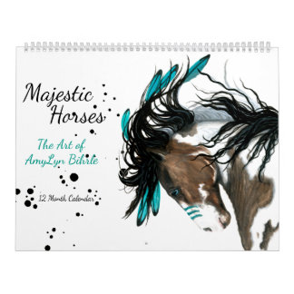 Mural Chevaux majestueux l'art du calendrier d'AmyLyn