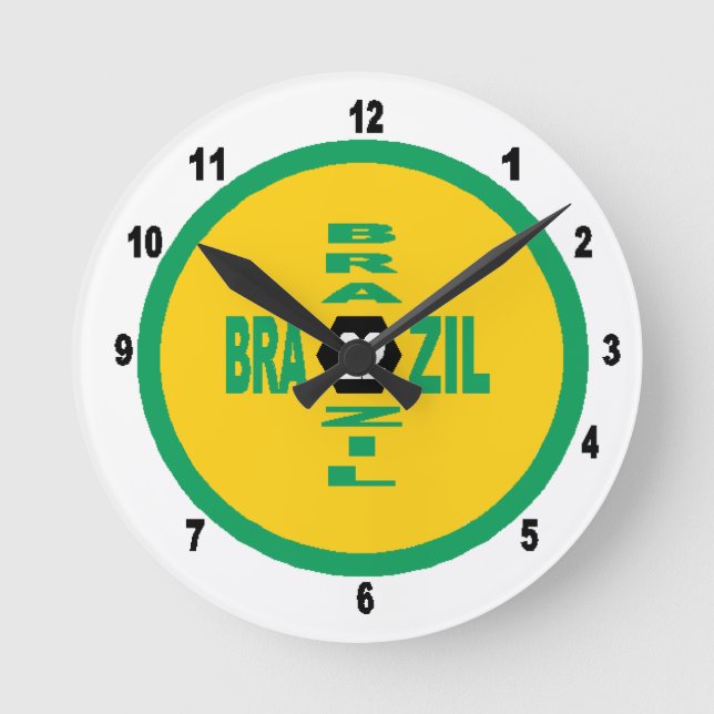 Mural clock in acrylic, Round Medium BRAZIL22 (Front)