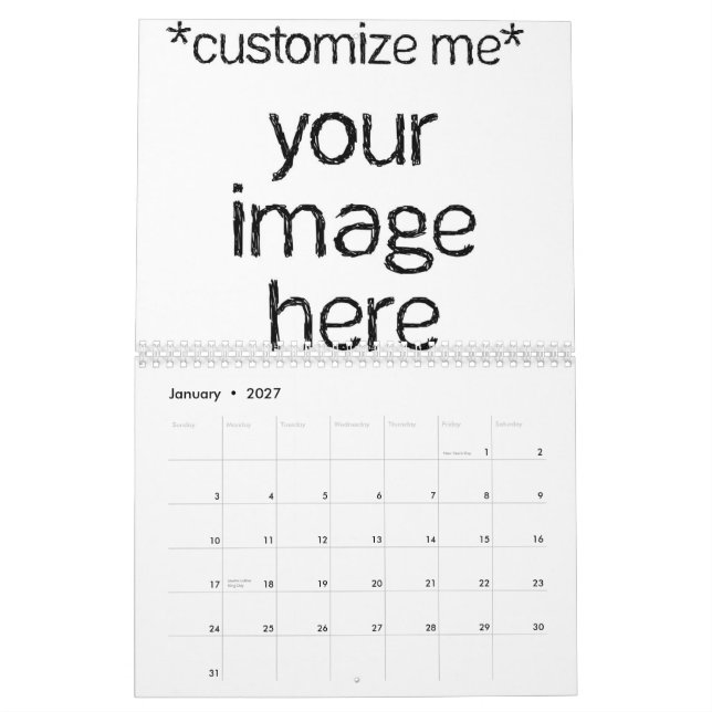 Mural Customisez votre propre calendrier de conception (Jan 2027)