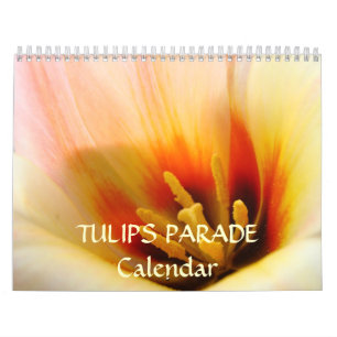 Mural DÉFILÉ DE TULIPES Calendrier Cadeaux Amis Fleurs d