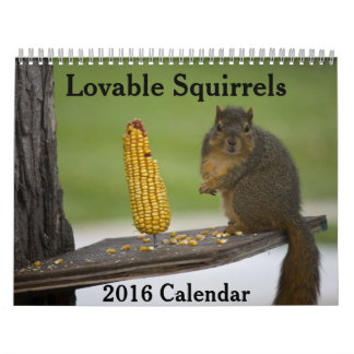Mural Écureuils amovibles Calendrier 2016