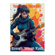 Personnalisé Ninja Girl Guitarist Art Inspiration