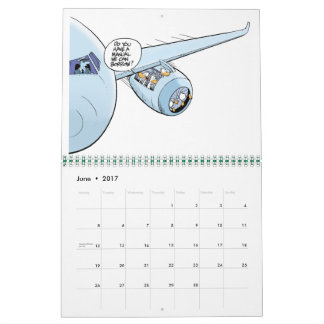 Mural Funny Aviation Comics Calendrier