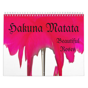 Mural Hakuna Matata Roses Illustration Calendrier person
