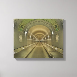 Mural Hamburg of old Elbe tunnels Canvas Print
