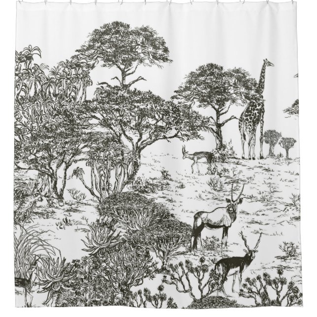 Mural hand drawn Safari Panoramic View, African La (Front)