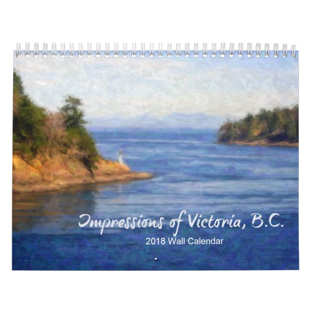 Mural Impressions de Victoria, C.-B. Calendrier 2018 (Protection)
