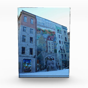 Mural in Old Quebec City, Quebec, Canada Photo Block