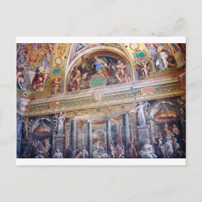Mural in the Vatican Museum Postcard (Front)