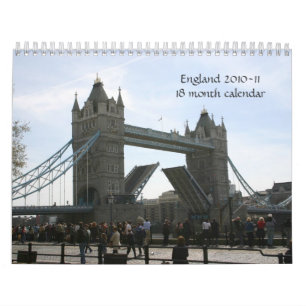 Mural L'Angleterre calendrier de 2010-11 - 18 mois