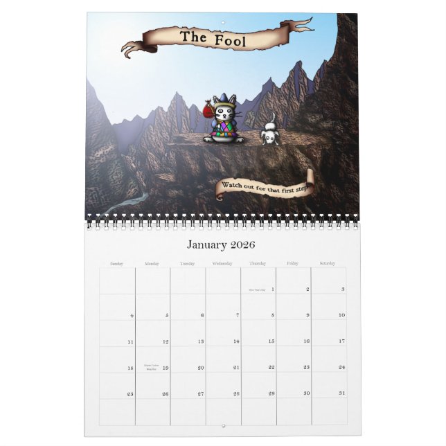 Mural Lapins du calendrier du tarot 2011 (Jan 2026)