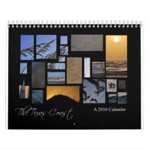Mural Le calendrier de plage de côte du Texas, un