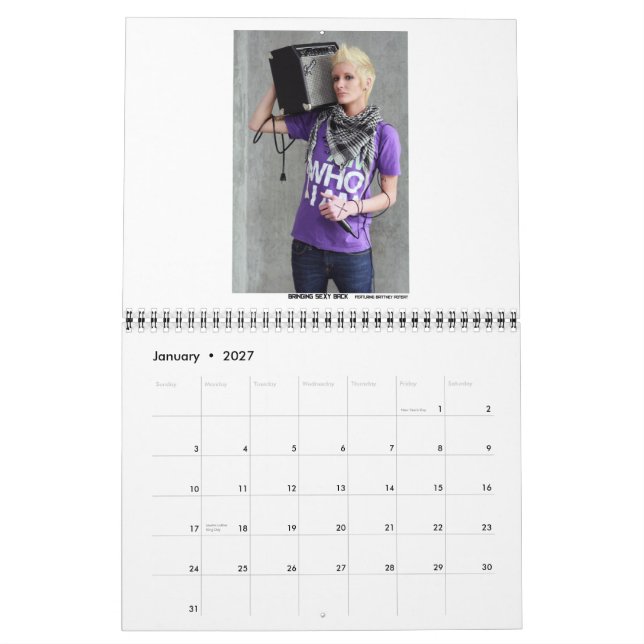 Mural le calendrier des femmes étranges de t 2011 du (Jan 2027)