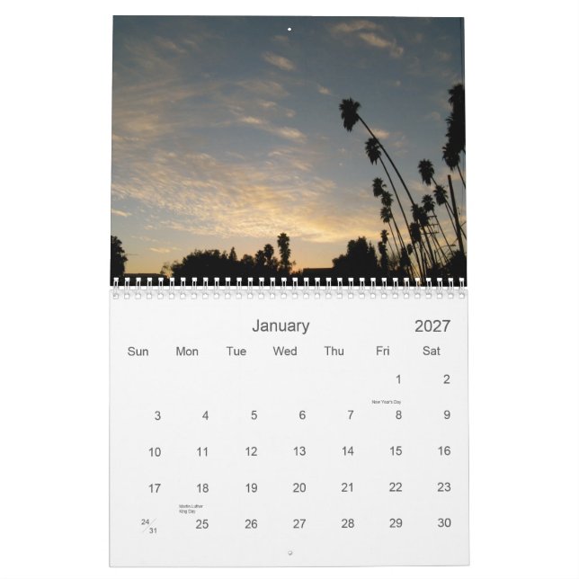 Mural le ciel est grand dans le calendrier de Pasadena (Jan 2027)