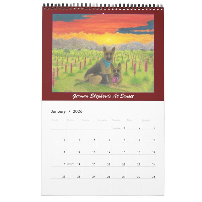 Mural Livre 2013 de calendrier de jours (Jan 2026)