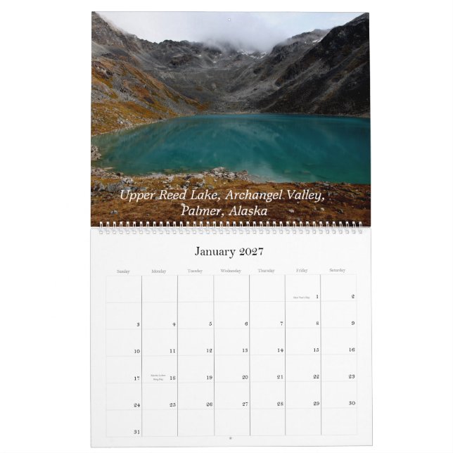 Mural Mars 2012 au calendrier 2013 de l'Alaska (Jan 2027)