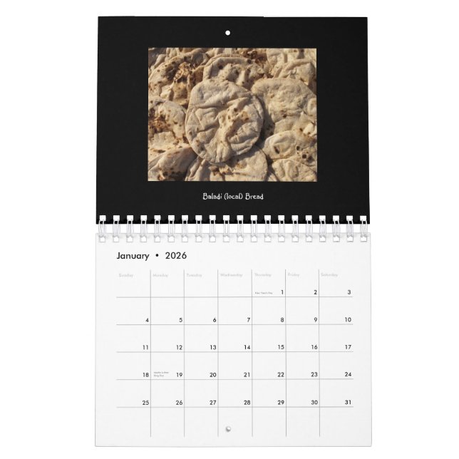 Mural Nourriture de calendrier de l'Egypte 2012 (Jan 2026)