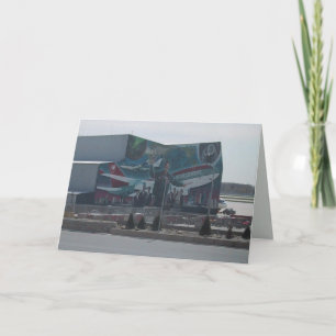 Mural Of Northwest Airlines On A Service Building Card