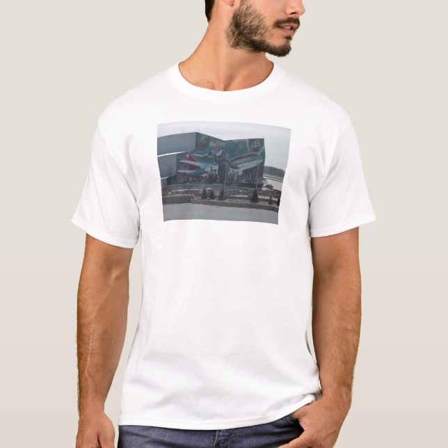Mural Of Northwest Airlines On A Service Building T-Shirt (Front)