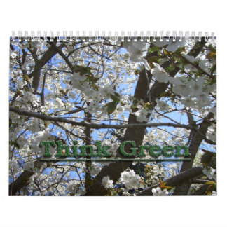 Mural Pensez le calendrier vert