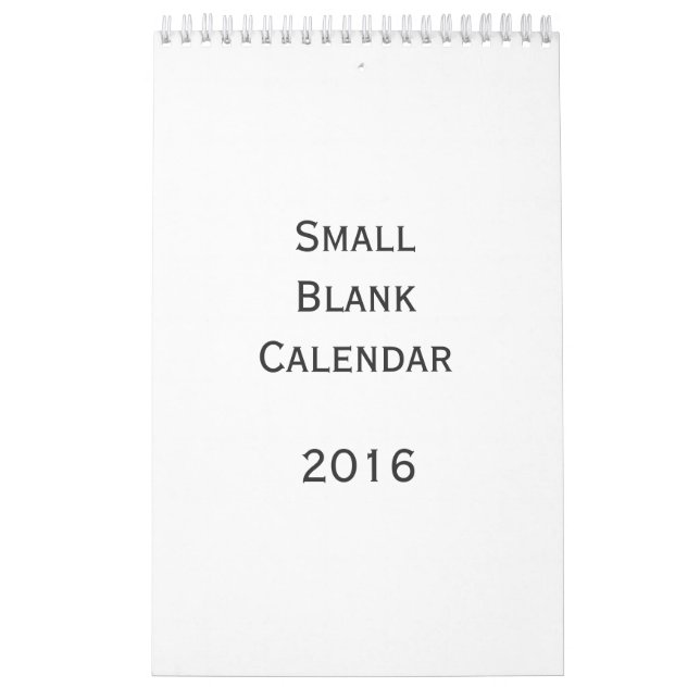 Mural Petit Calendrier Blanc 2016 - Vous Pouvez Le Perso (Protection)