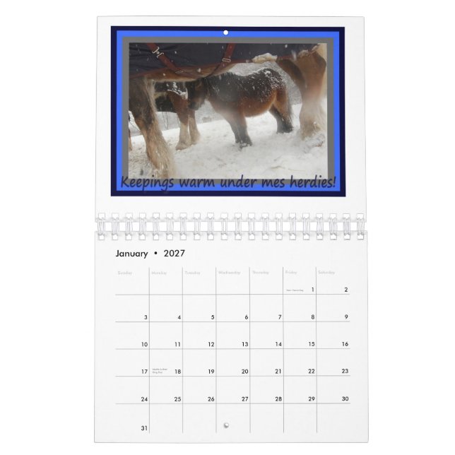 Mural Petit gâteau le calendrier 7/11 de Herdmaster (Jan 2027)