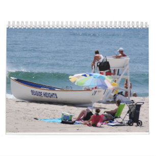 Mural Plage de tailles de bord de la mer et calendrier