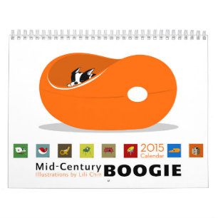 Mural *reprinted* 2015 de calendrier de boogie de la