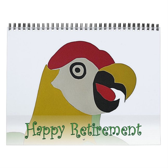 Mural Retraite 2016 Calendrier Parrot Head Art naïf (Protection)