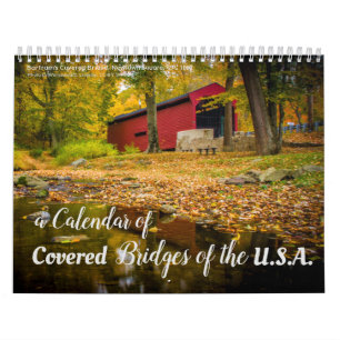 Mural Un calendrier 2018 des ponts couverts aux