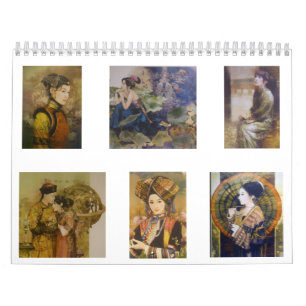 Mural Un calendrier des courtisanes de chinois
