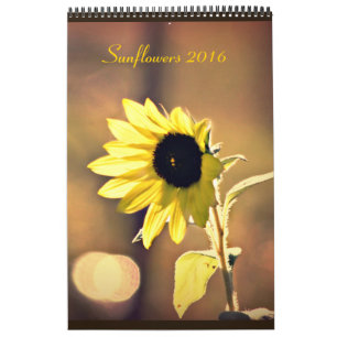 Mural Une année de calendrier des tournesols 2016