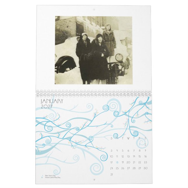 Mural VIEUX calendrier de PHOTOGRAPHIES (Jan 2027)