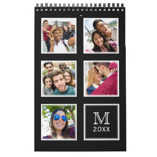 Mural VOTRE calendrier personnalisé Photos & Monogramme