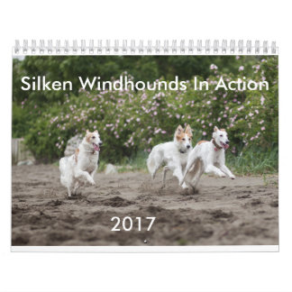 Mural Windhounds de soie dans le calendrier d'action