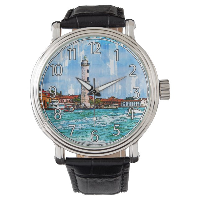Murano Lighthouse, Venice, Italy. Watch (Front)