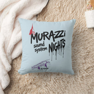 Murazzi Sound System Nights - Drip Spray Edition Throw Pillow