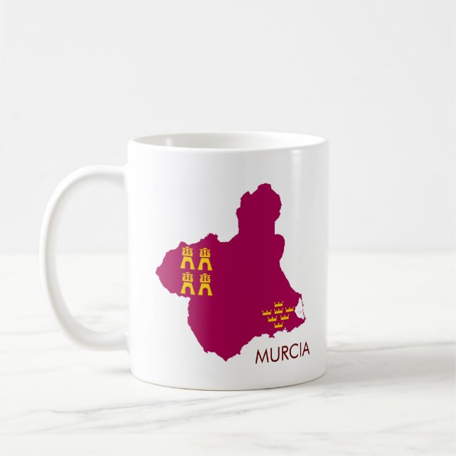 Murcia map/flag coffee mug (Left)