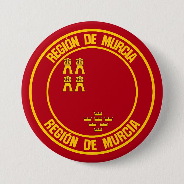 Murcia Round Emblem 3 Inch Round Button (Front)