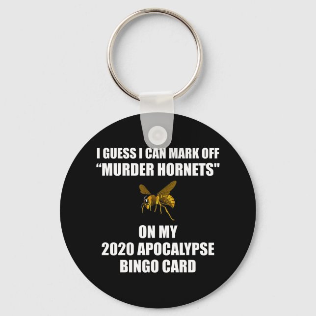 Murder Hornets 2020 Apocalypse Bingo Keychain (Front)