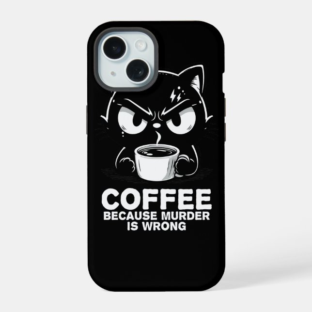 Murder is wrong iPhone 15 case (Back)