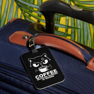 Murder is wrong luggage tag