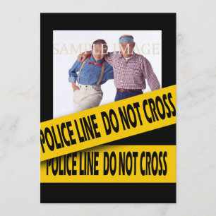 Murder mystery any age birthday invitation