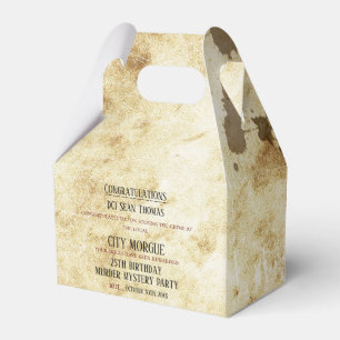 Murder Mystery Birthday Favor Box