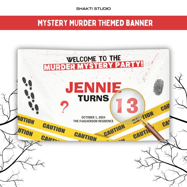Murder Mystery Bloody Crime Scene Fun  Banner (Creator Uploaded)