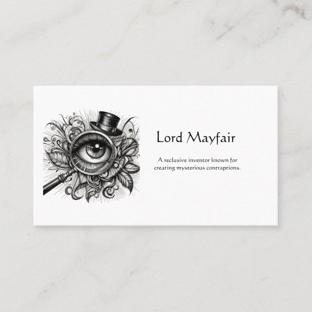 Murder Mystery character Place Card (Front)