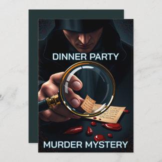 Murder mystery crime scene dinner party DIY Invitation