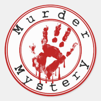Murder Mystery Genre Round Book Cover Sticker