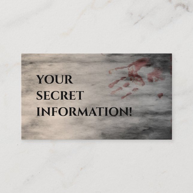 Murder Mystery Party Chief Inspector Enclosure Card (Front)